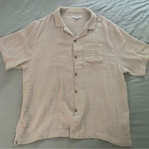 Cotton On Tan Casual Button Down Shirt